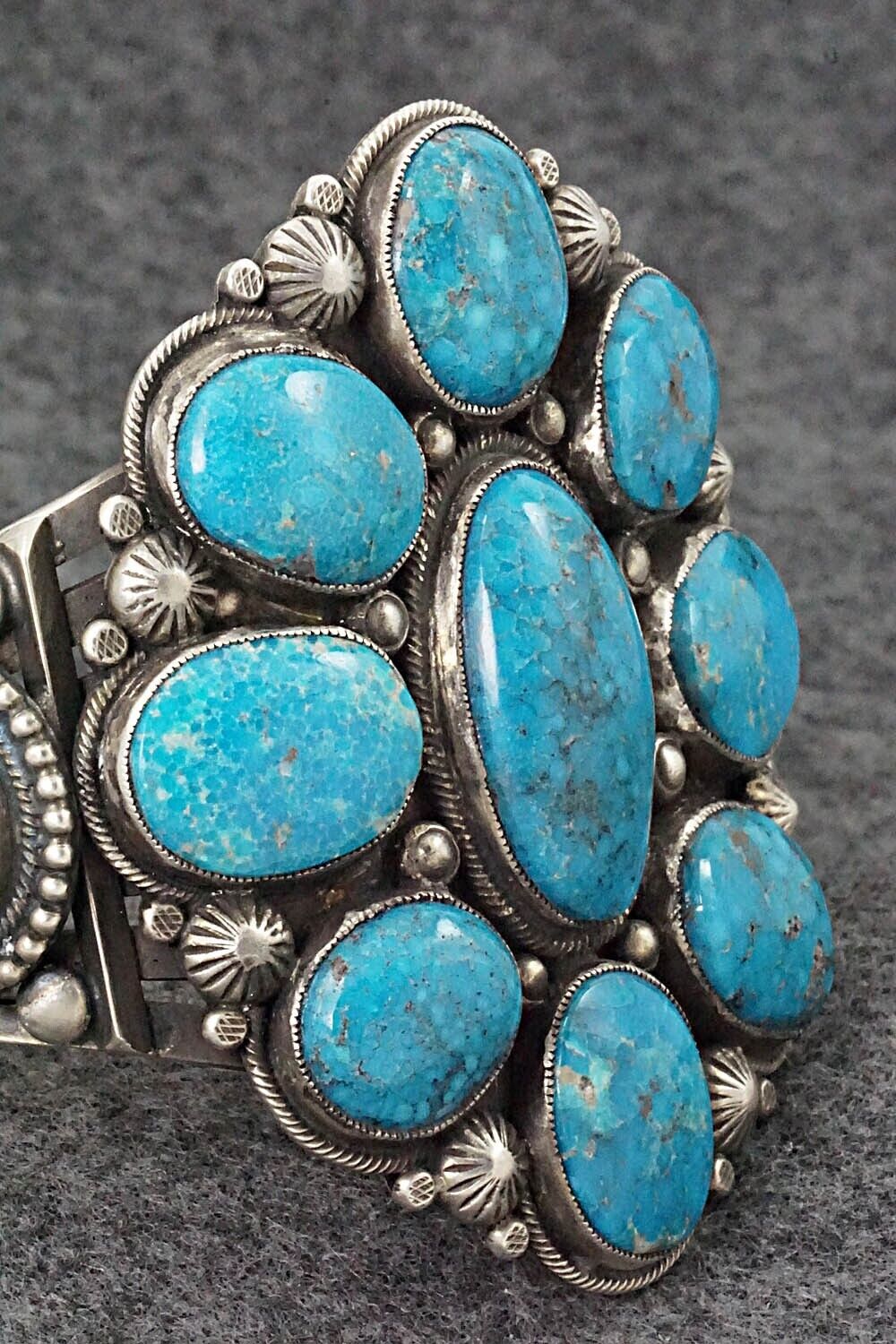 Turquoise and Sterling Silver Bracelet - Calvin Martinez