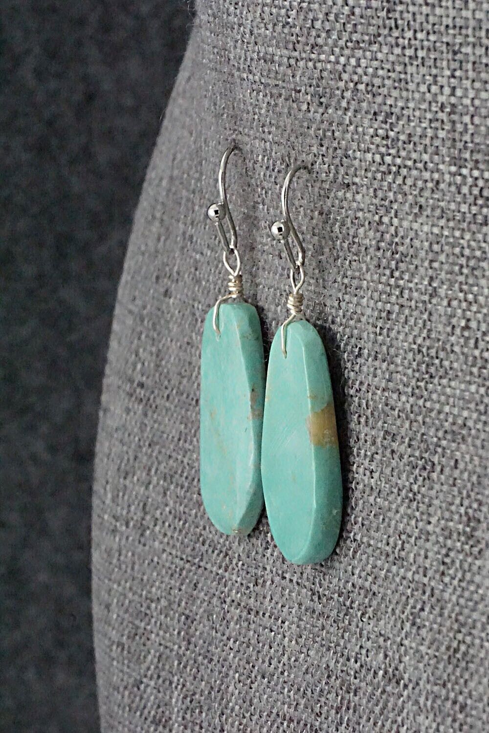 Turquoise & Sterling Silver Earrings - Joe Garcia