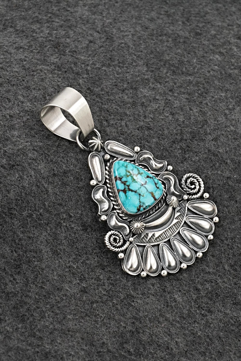 Turquoise and Sterling Silver Pendant - Derrick Gordon
