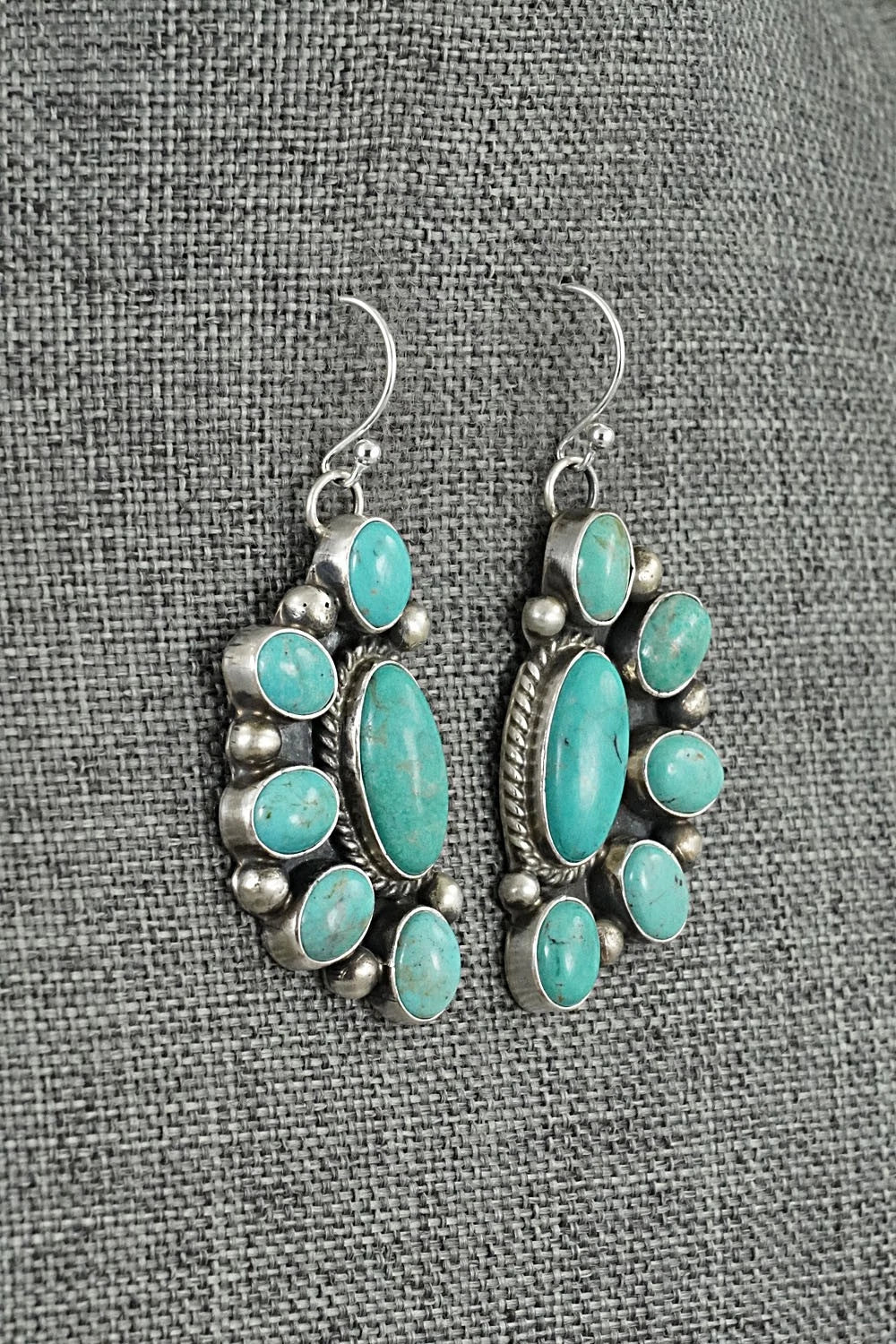 Turquoise & Sterling Silver Earrings - Kathleen Livingston