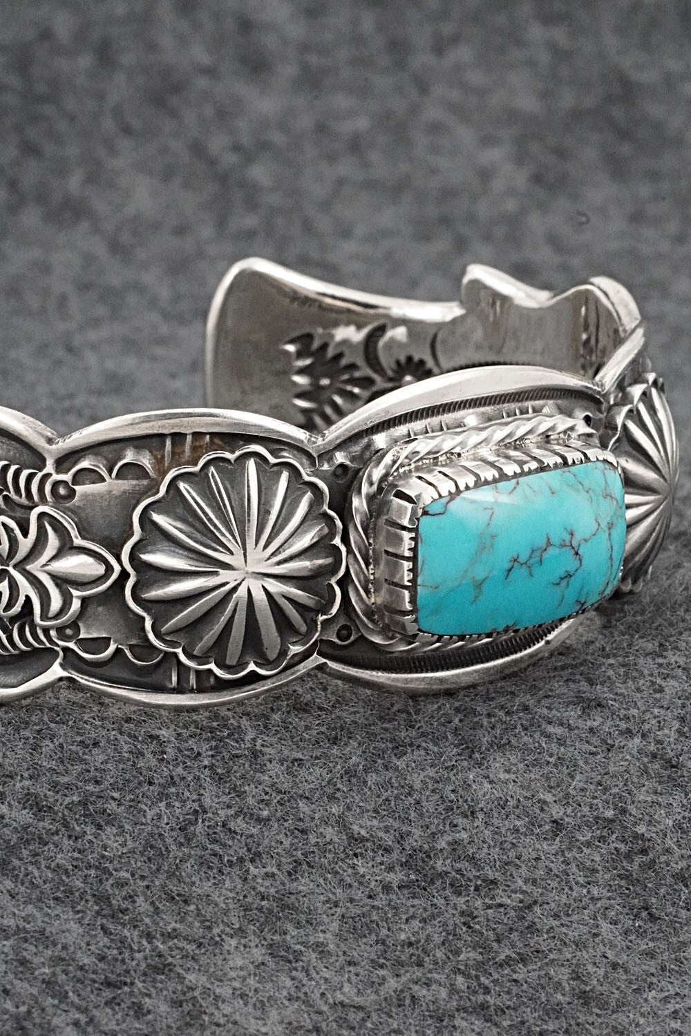 Turquoise & Sterling Silver Bracelet - Roland Dixson