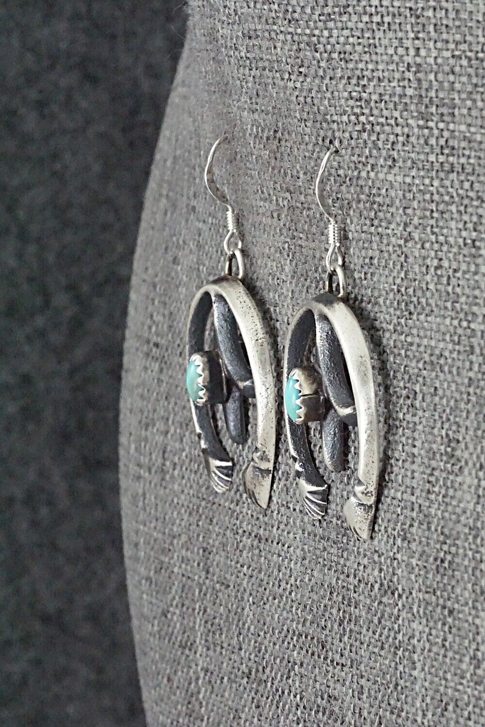 Turquoise & Sterling Silver Earrings - Martha Cayatiento