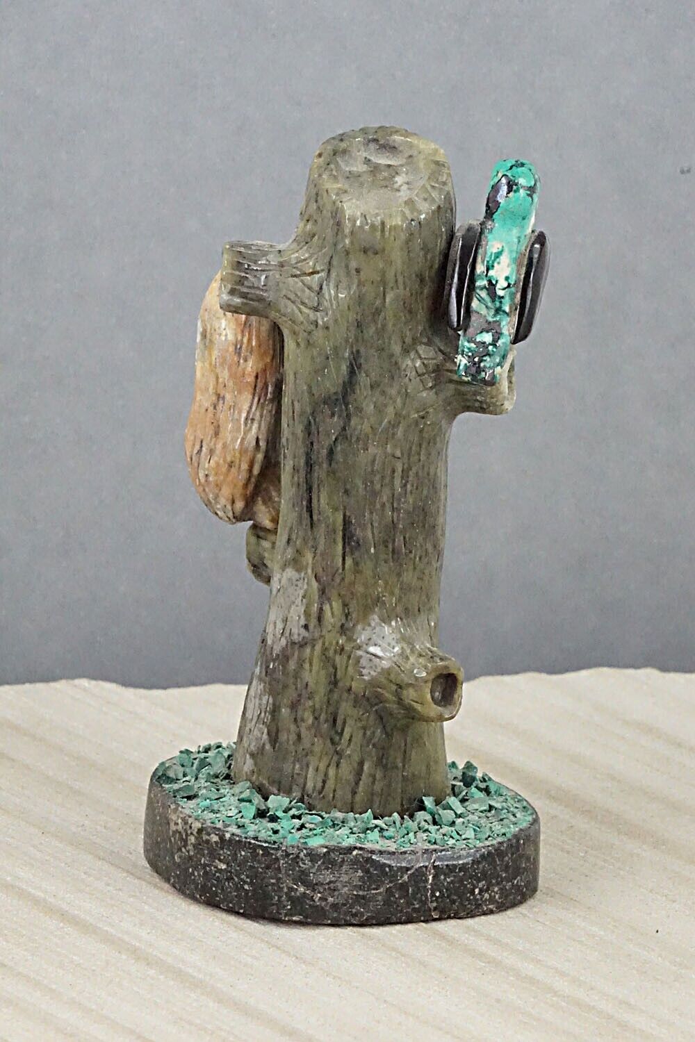 Squirrel and Bird Zuni Fetish Carving - Justin Natewa