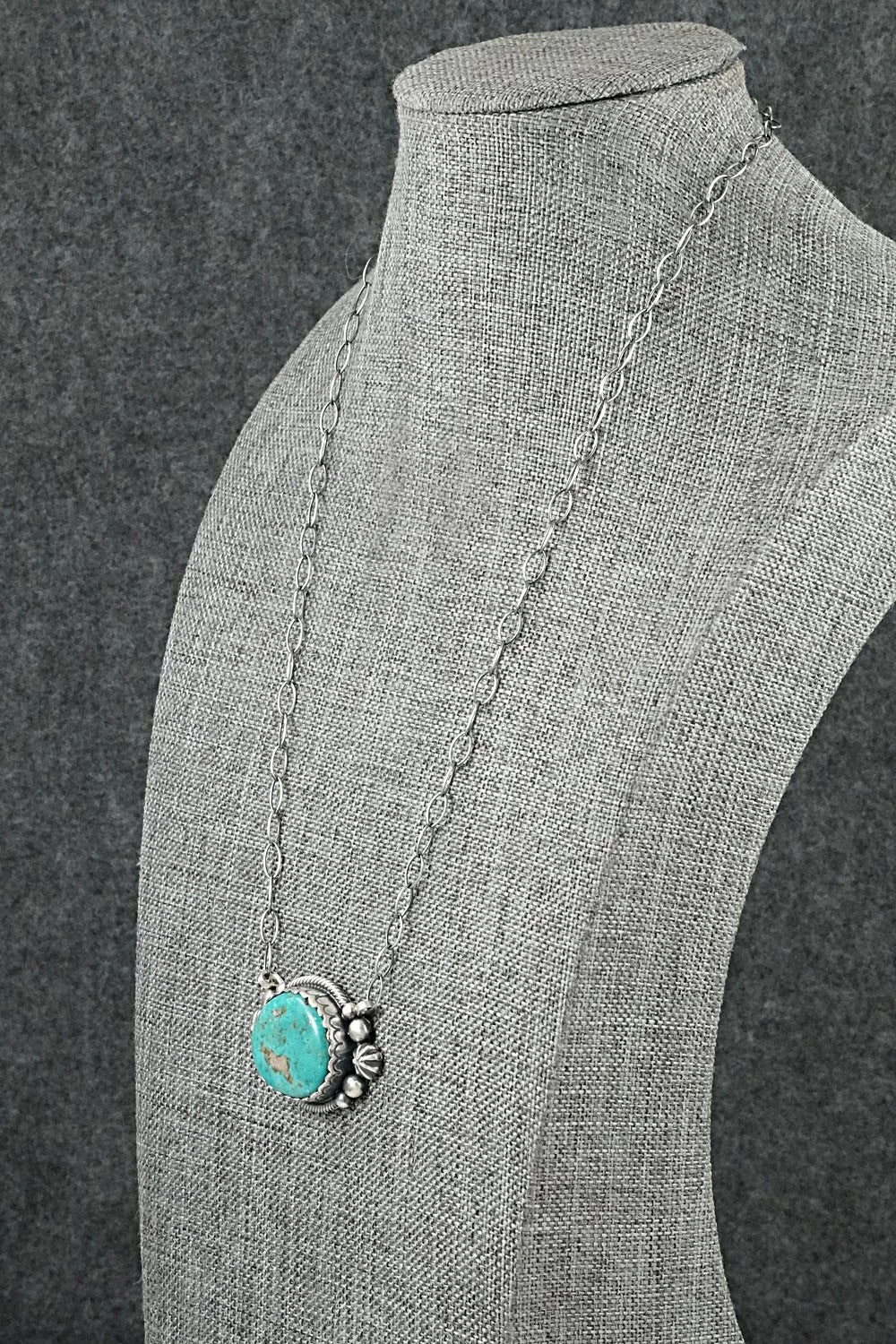 Turquoise & Sterling Silver Necklace - Mark Yazzie