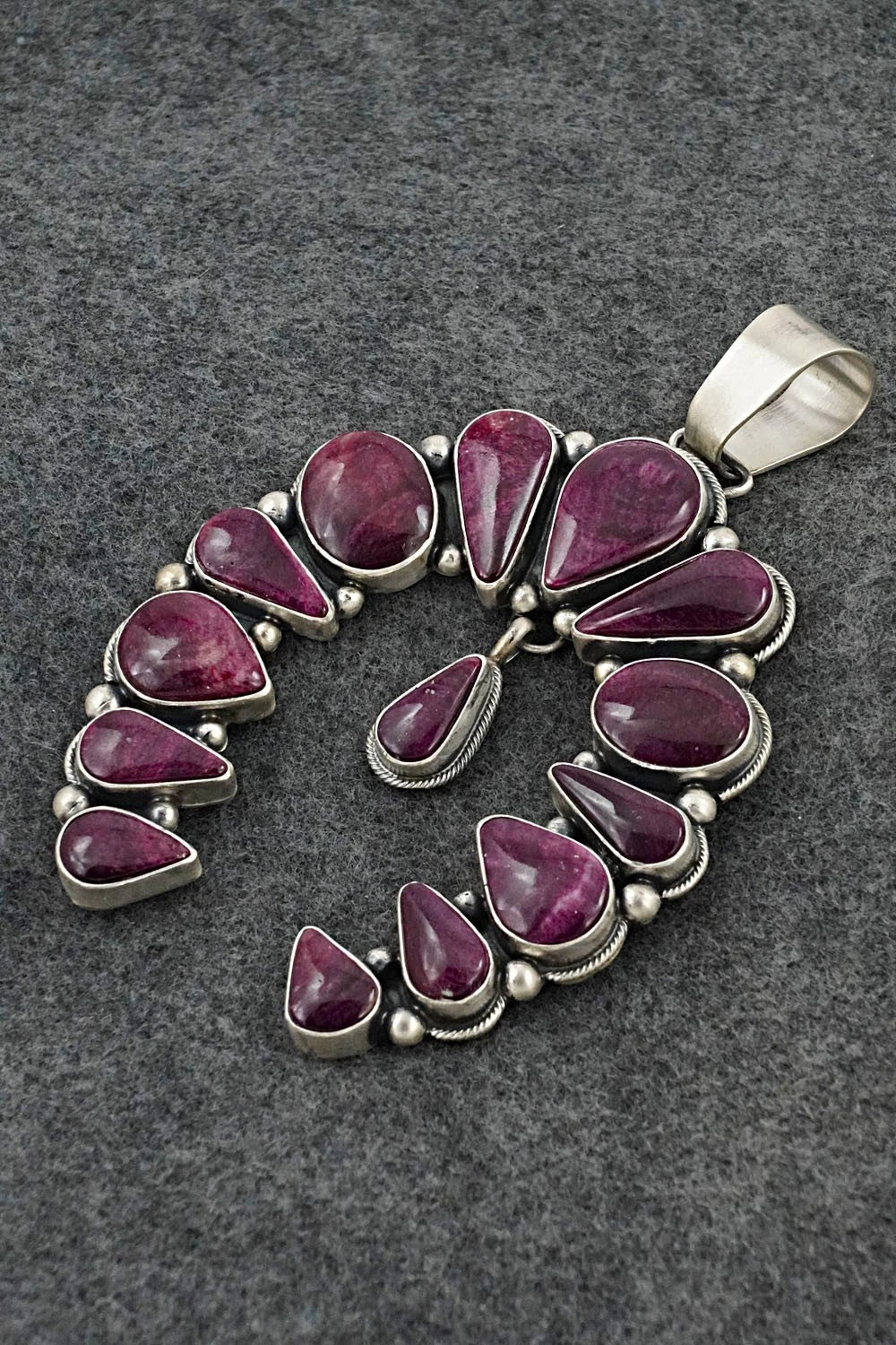 Spiny Oyster & Sterling Silver Pendant - Paul Livingston