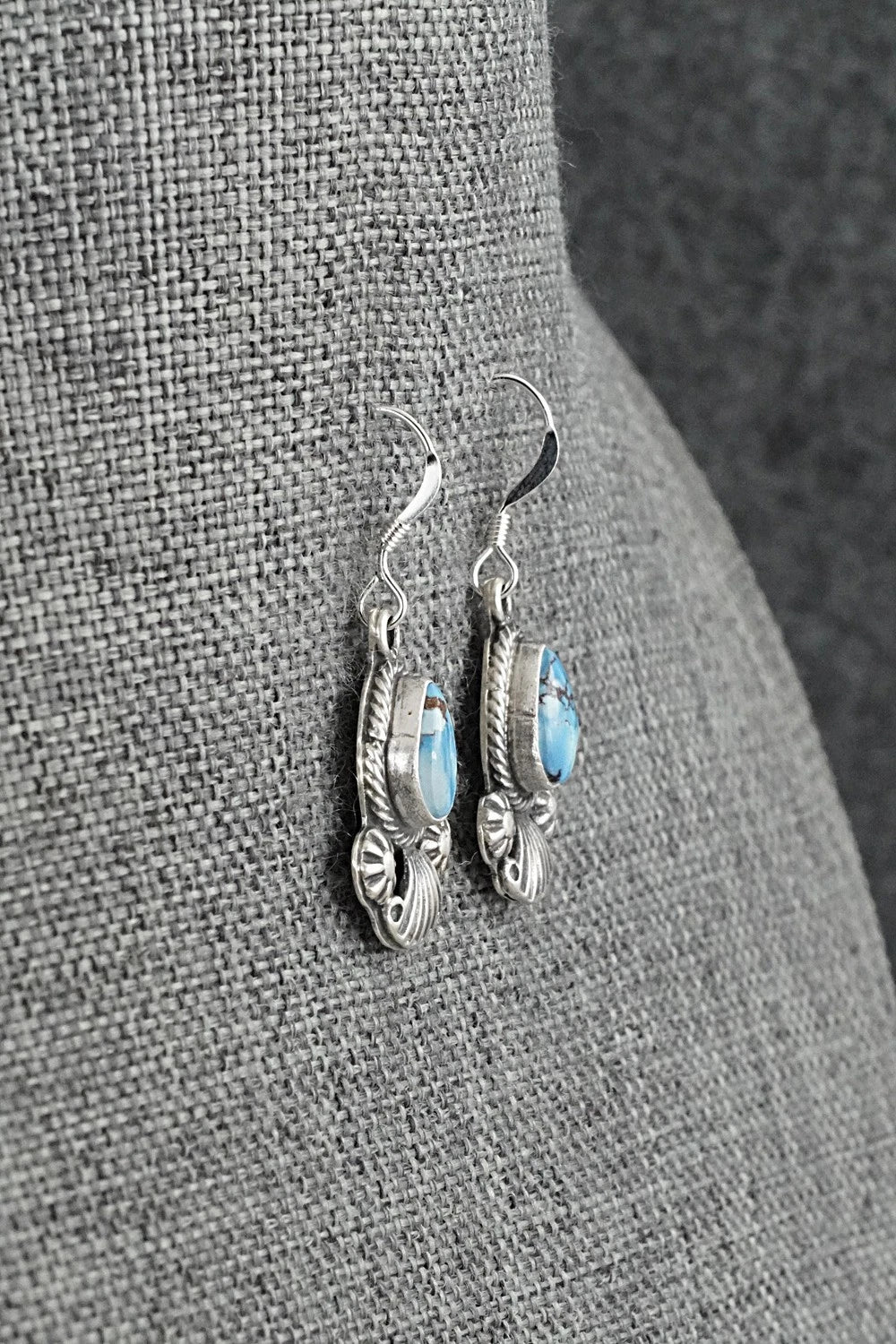 Turquoise & Sterling Silver Earrings - Verley Betone