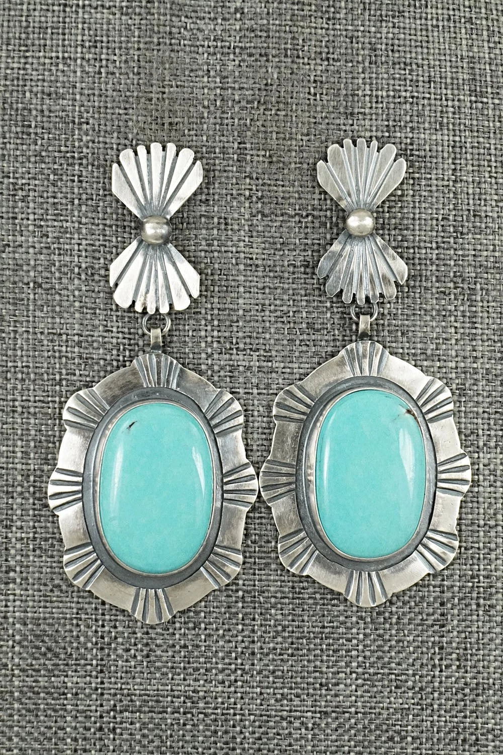 Turquoise & Sterling Silver Earrings - Mark Yazzie