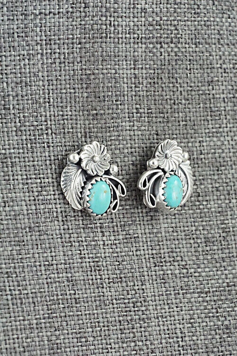 Turquoise & Sterling Silver Earrings - Rita Largo