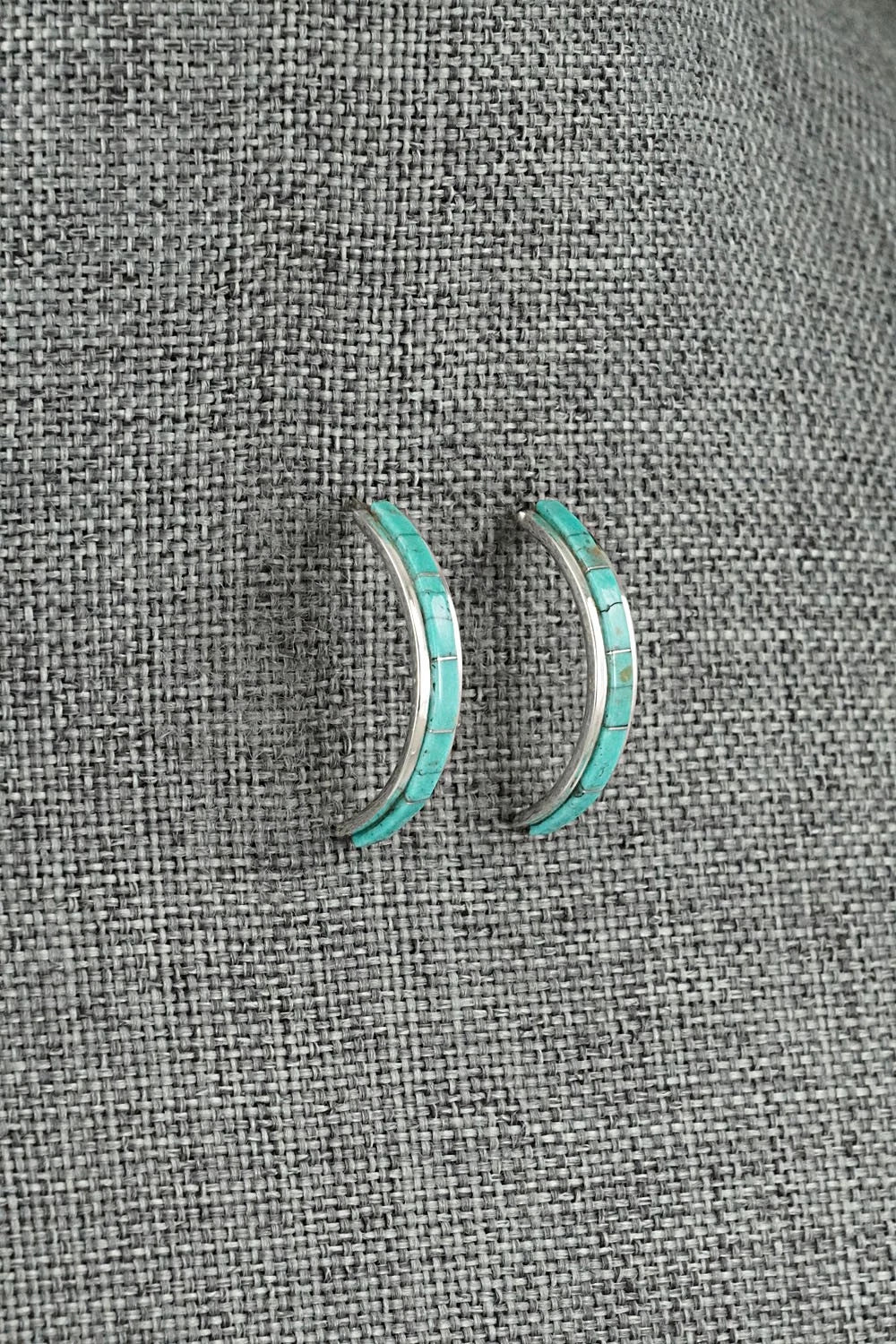 Turquoise & Sterling Silver Earrings - Nathaniel Johnson