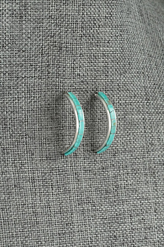 Turquoise & Sterling Silver Earrings - Nathaniel Johnson