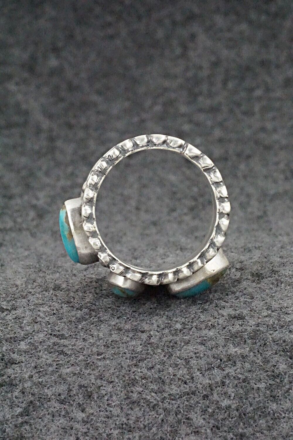 Turquoise & Sterling Silver Ring - Andrew Vandever - Size 8.75