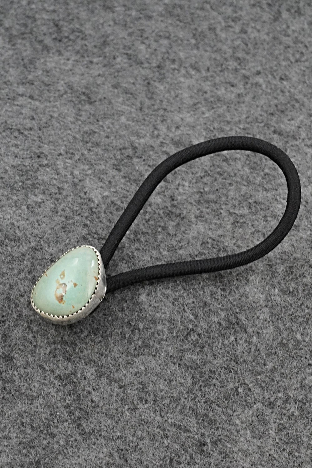 Turquoise & Sterling Silver Hair Tie - Jolene Begay