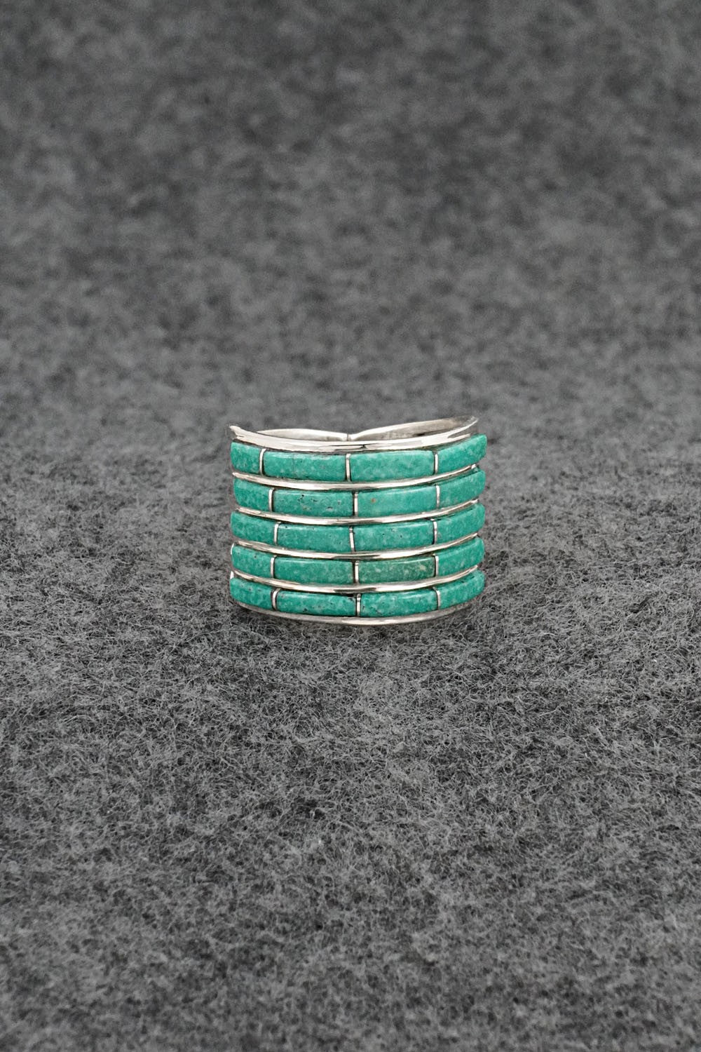 Turquoise & Sterling Silver Ring - Jamie Johnson - Size 7.5