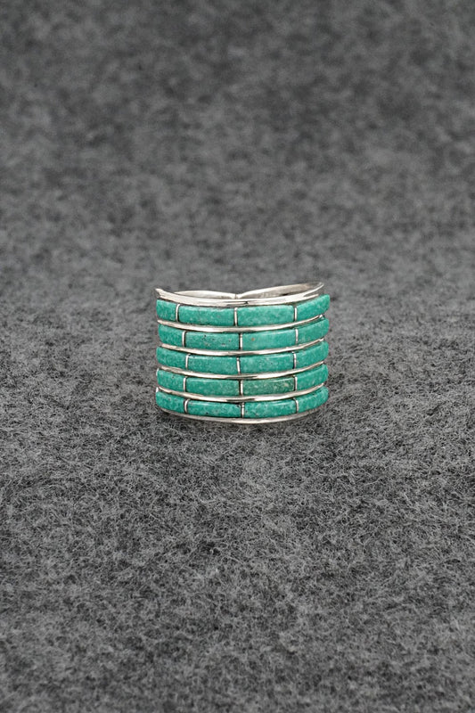 Turquoise & Sterling Silver Ring - Jamie Johnson - Size 7.5