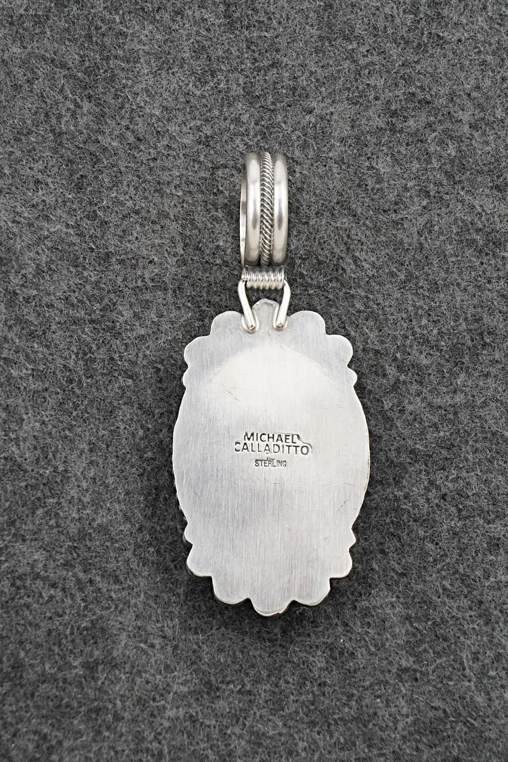 Turquoise & Sterling Silver Pendant - Michael Calladitto