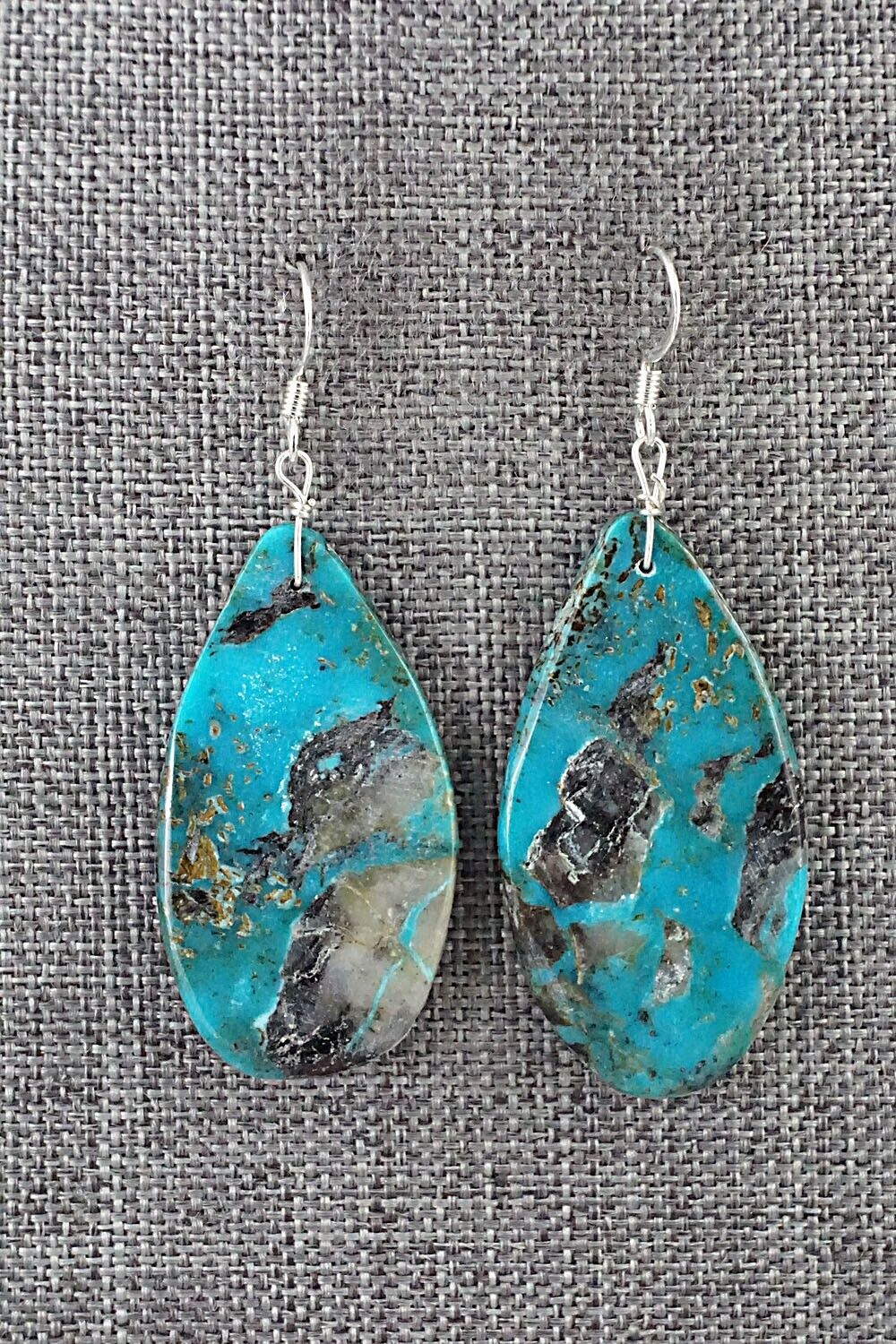 Turquoise & Sterling Silver Earrings - Joe Garcia