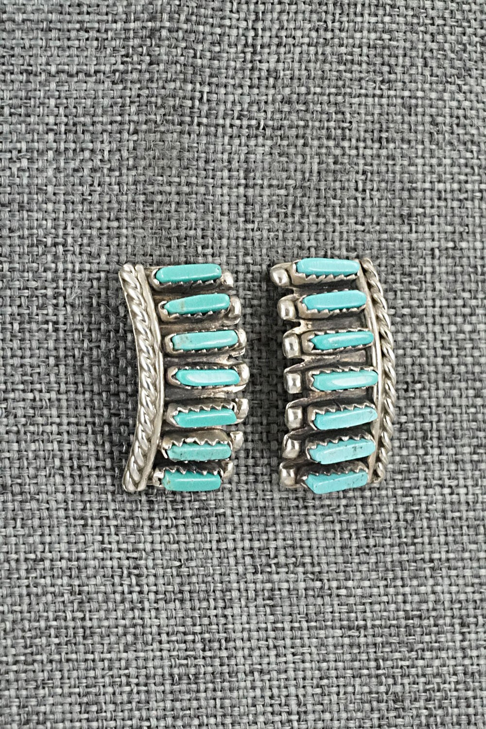 Turquoise & Sterling Silver Earrings - Charlie John