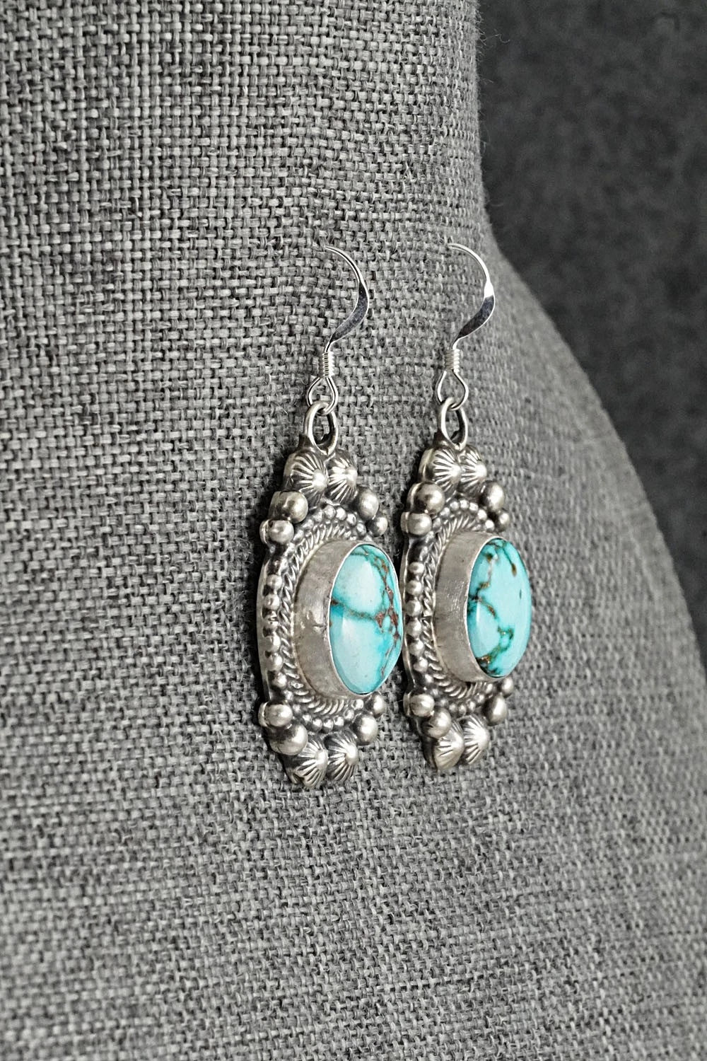 Turquoise & Sterling Silver Squash Blossom Set - Tom Lewis