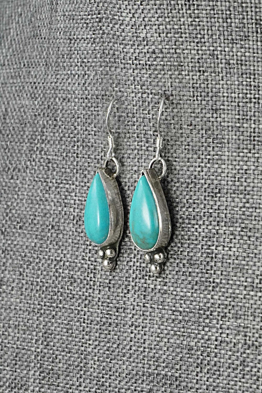 Turquoise & Sterling Silver Earrings - Robinson Martinez