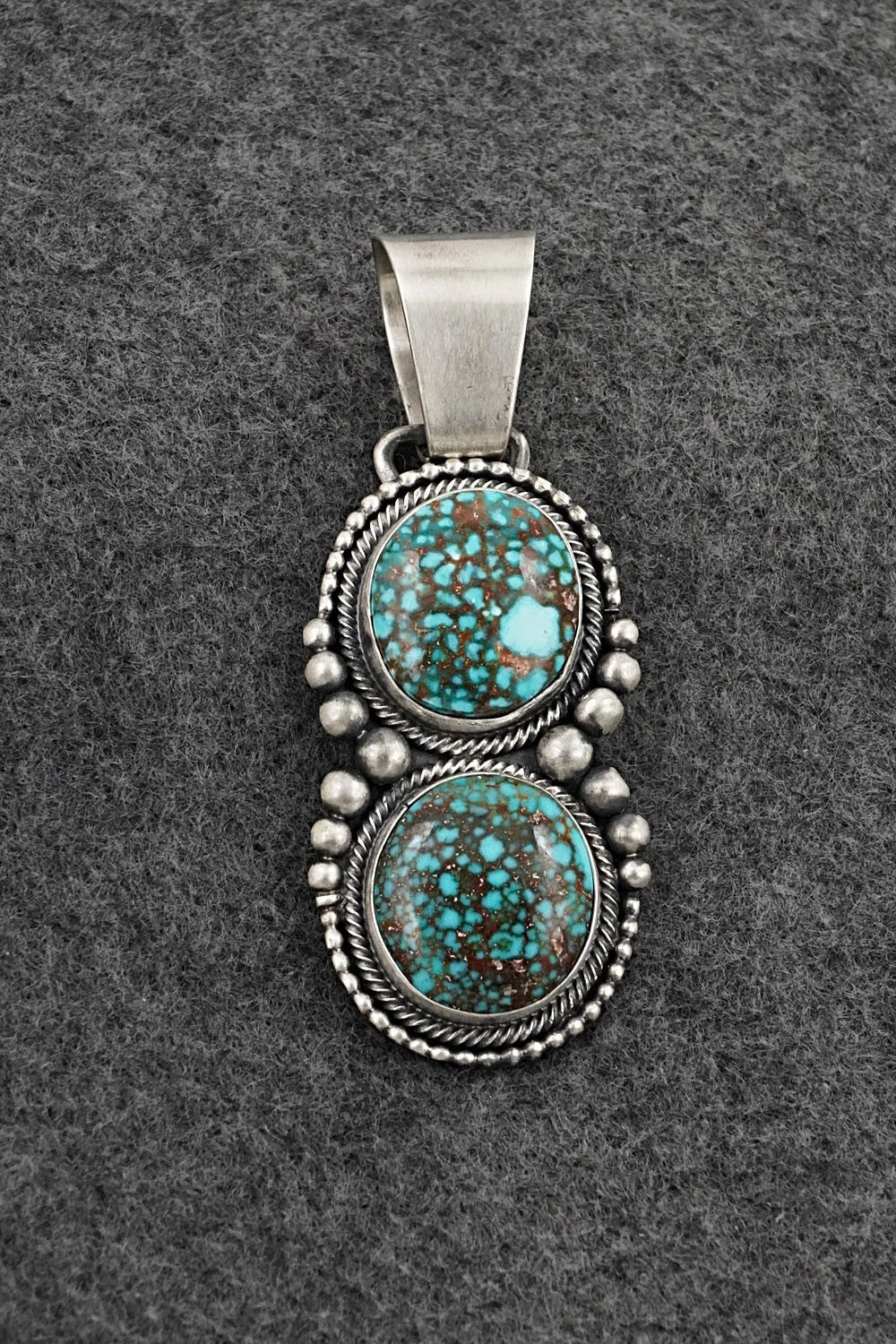Turquoise & Sterling Silver Pendant - Paul Livingston