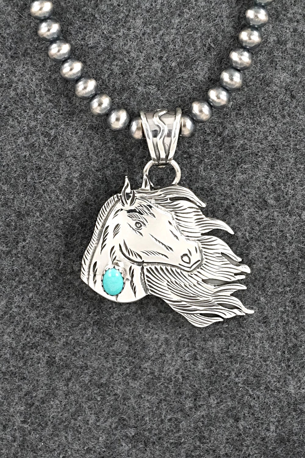 Turquoise & Sterling Silver Necklace - Jeremy Delgarito