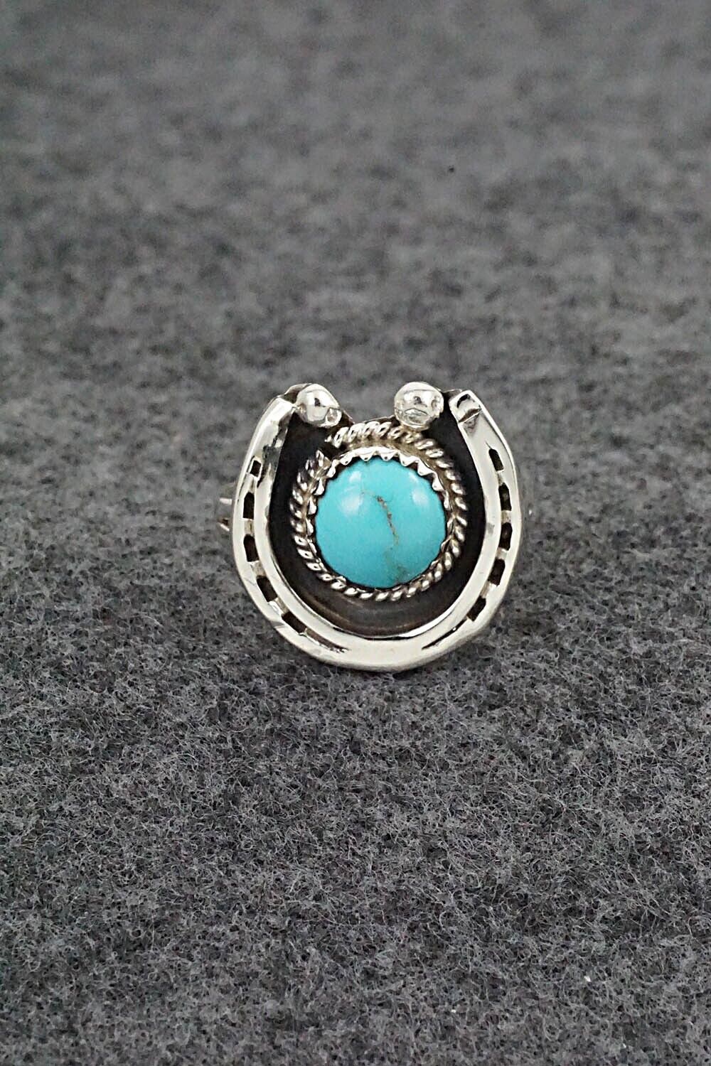 Turquoise & Sterling Silver Ring - Alice Rose Saunders - Size 7