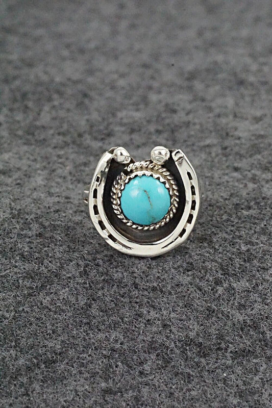 Turquoise & Sterling Silver Ring - Alice Rose Saunders - Size 7