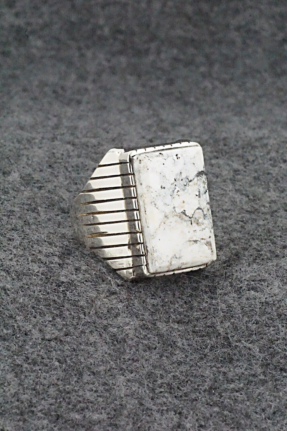 White Buffalo & Sterling Silver Ring - Trevor Jack - Size 11.5