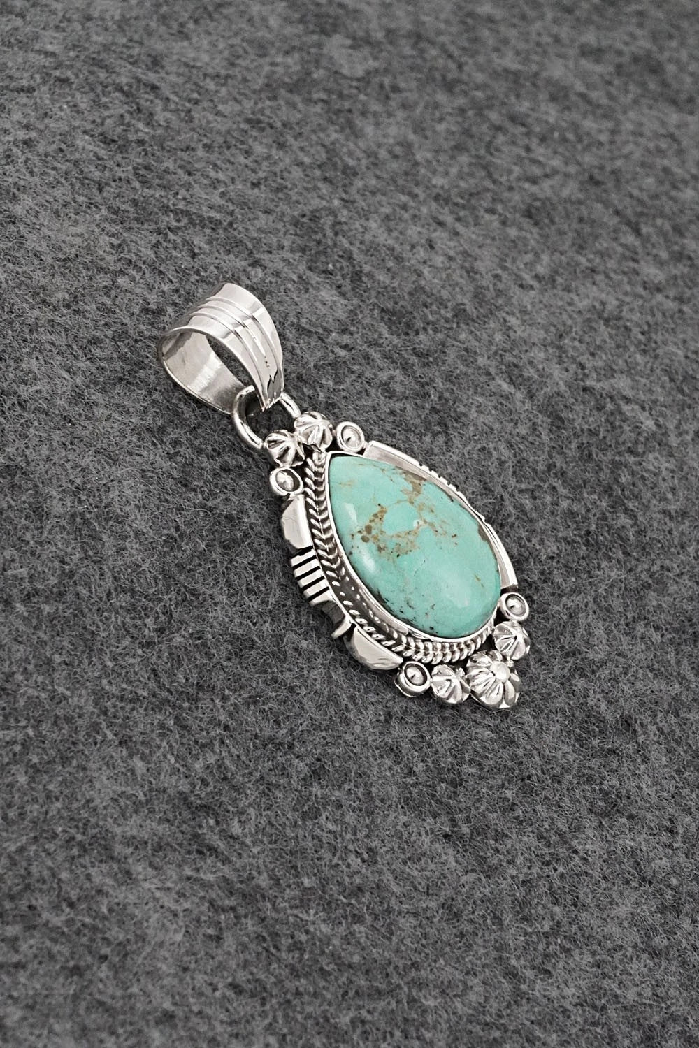 Turquoise & Sterling Silver Pendant - Marita Benally