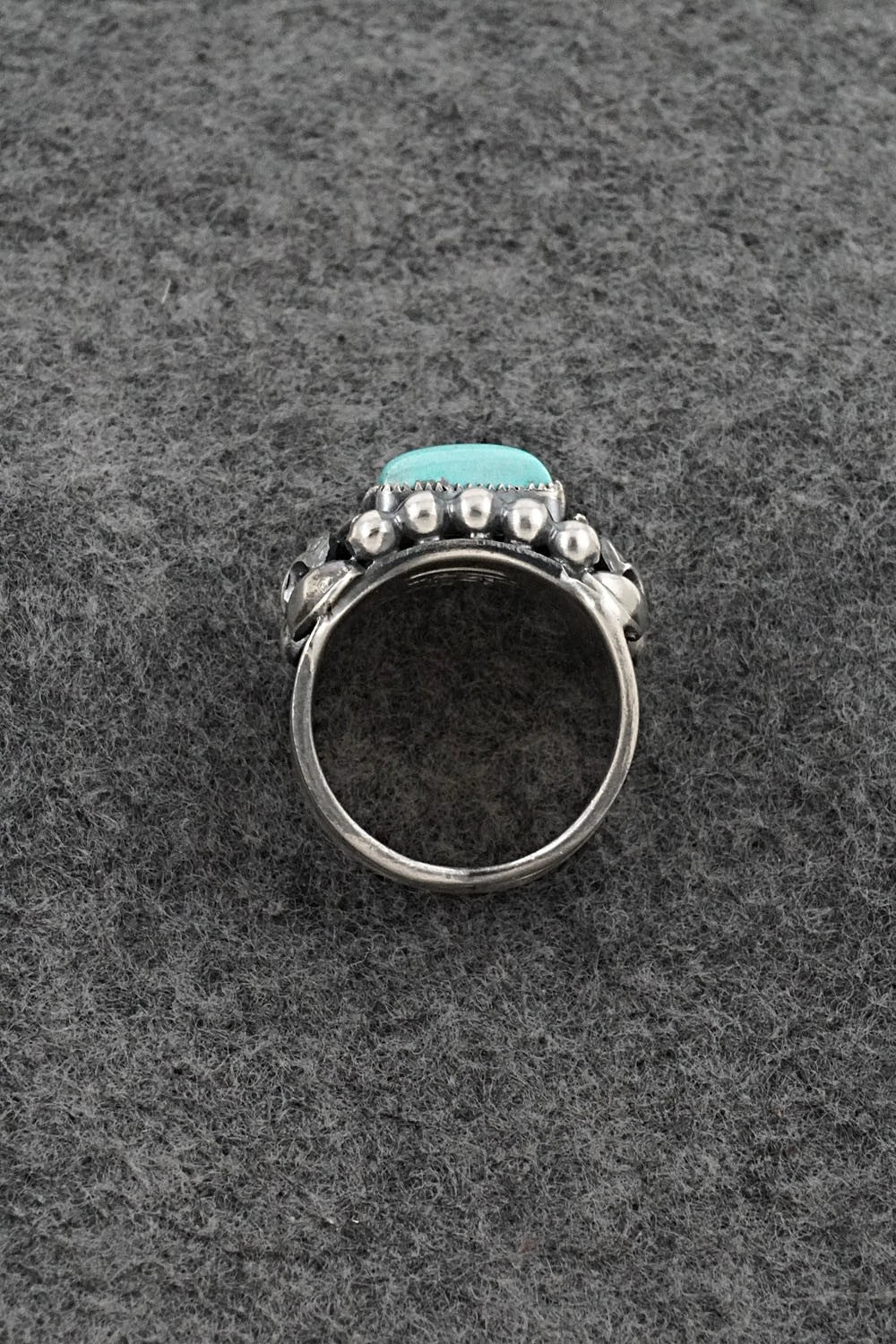 Turquoise & Sterling Silver Ring - Delbert Gordon - Size 7.5