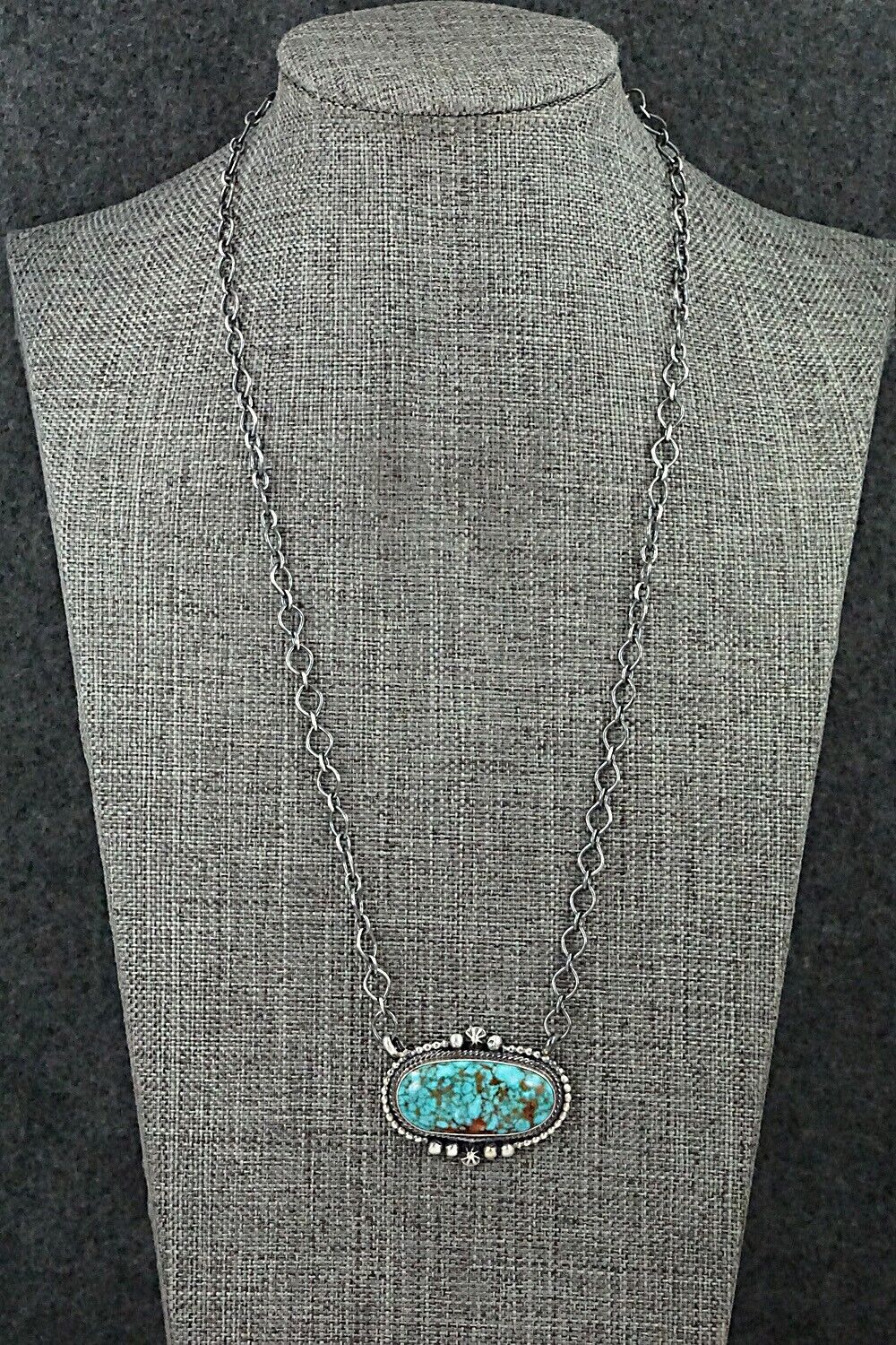 Turquoise & Sterling Silver Necklace - Randy Billy