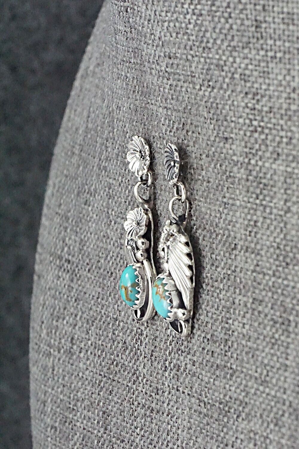 Turquoise & Sterling Silver Earrings - Verley Betone