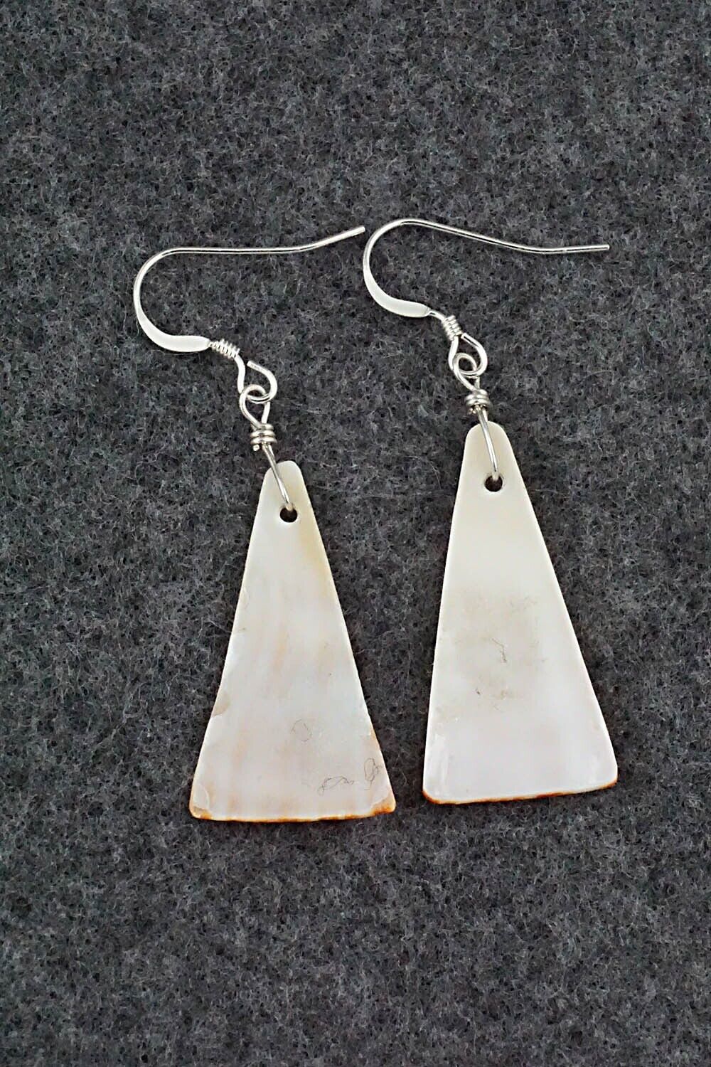 Spiny Oyster & Sterling Silver Earrings - Louise Joe