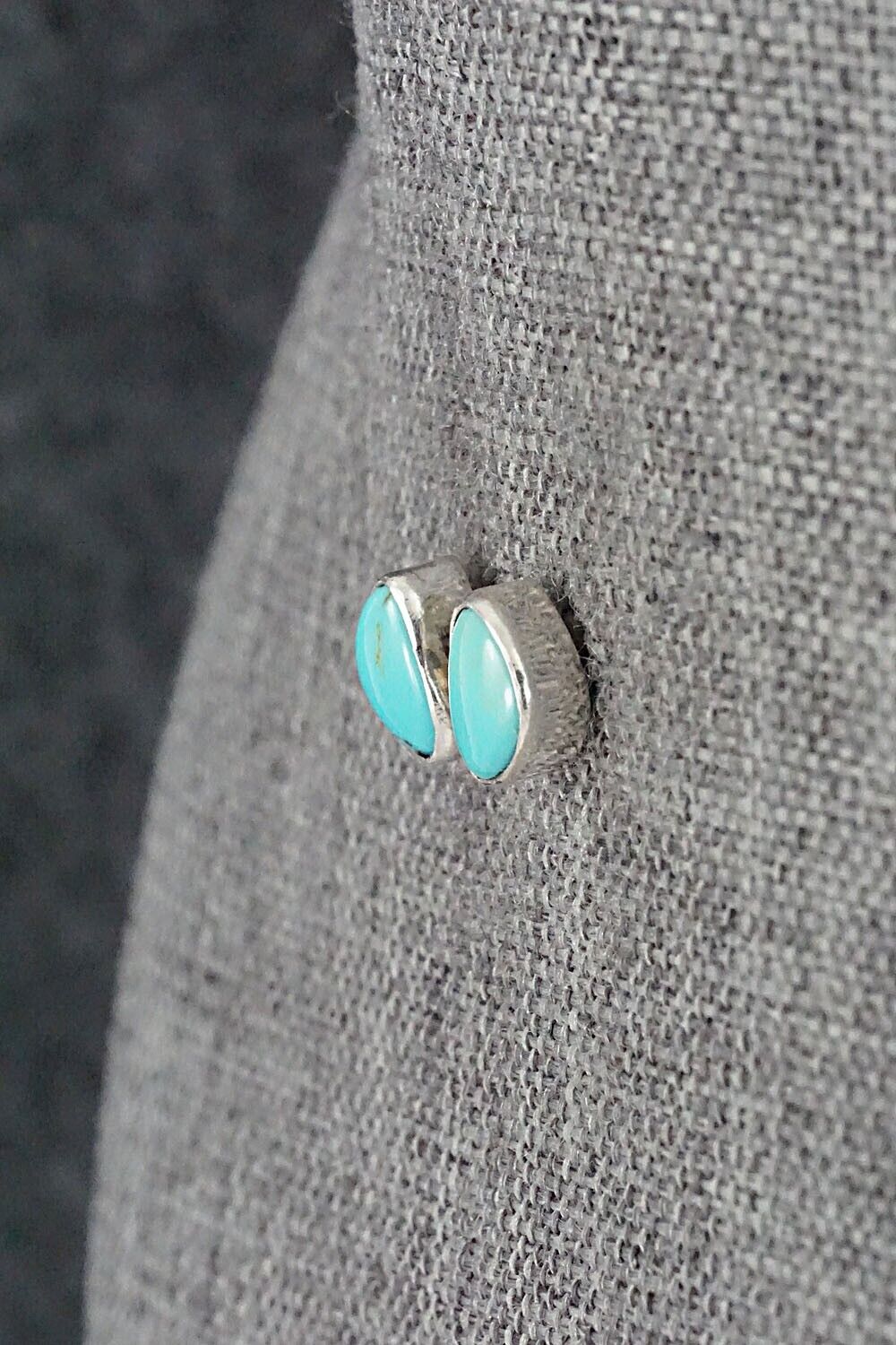 Turquoise & Sterling Silver Earrings - Marco Begaye