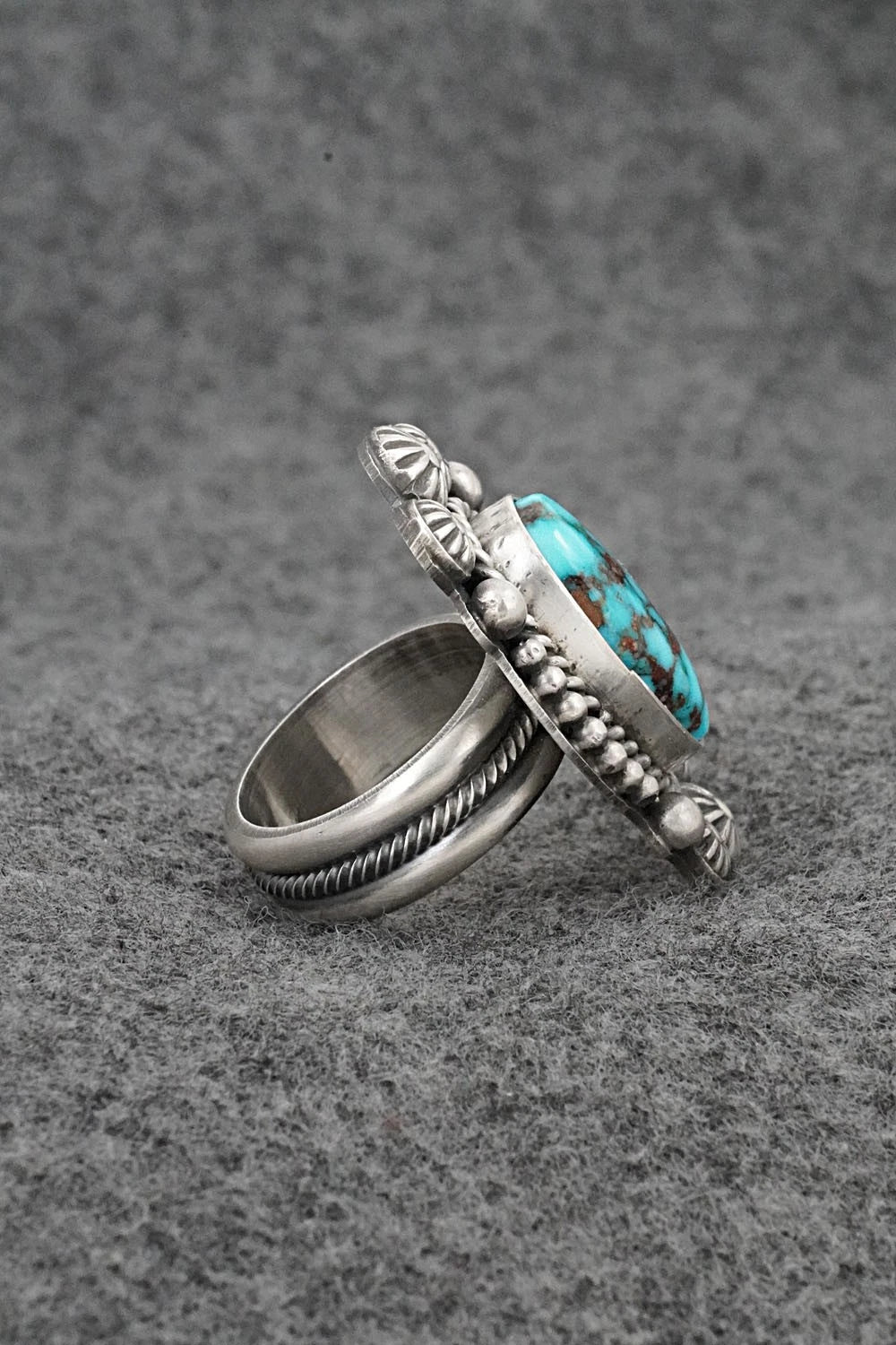 Turquoise & Sterling Silver Ring - Michael Calladitto - Size 7