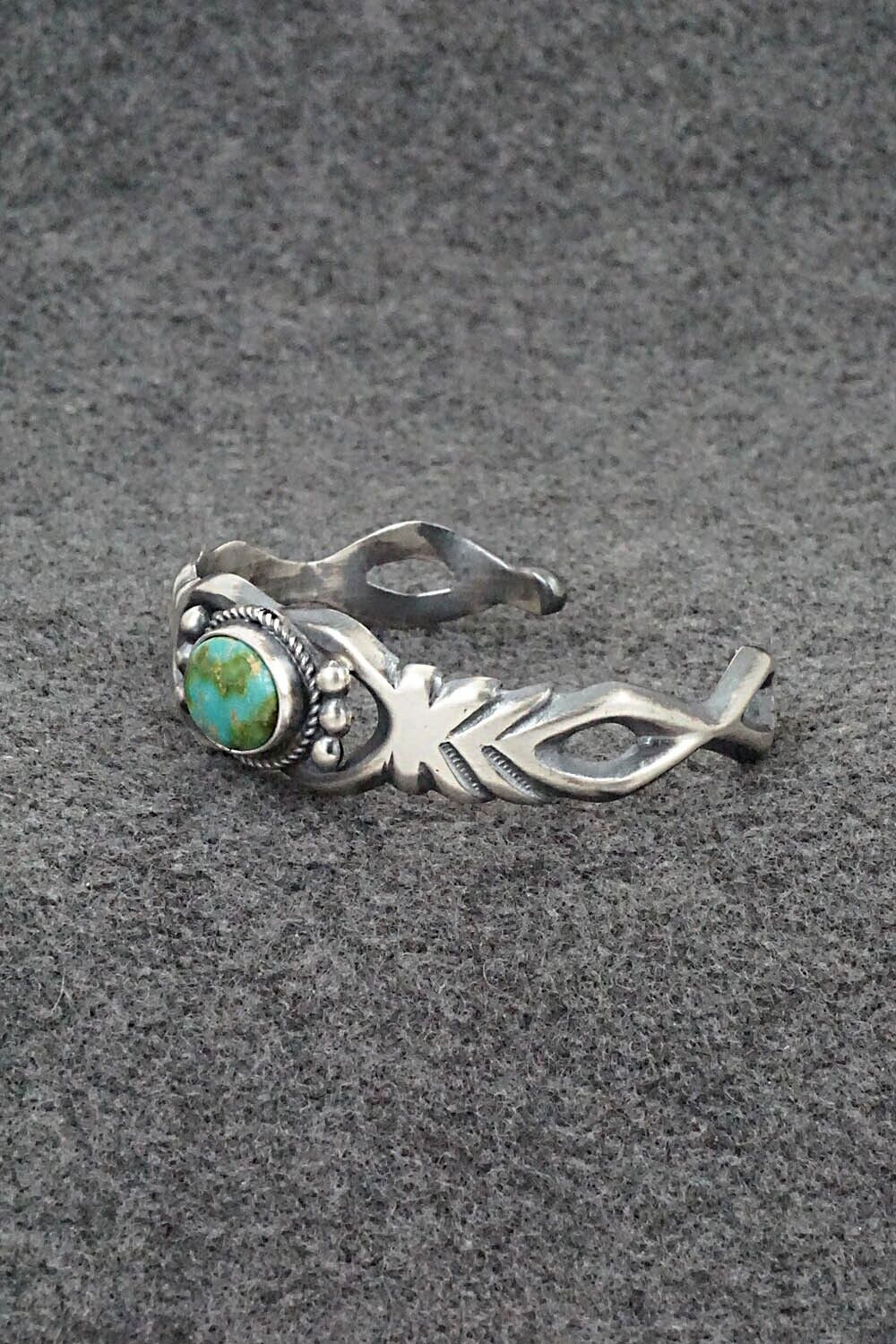 Turquoise & Sterling Silver Bracelet - Harrison Bitsue