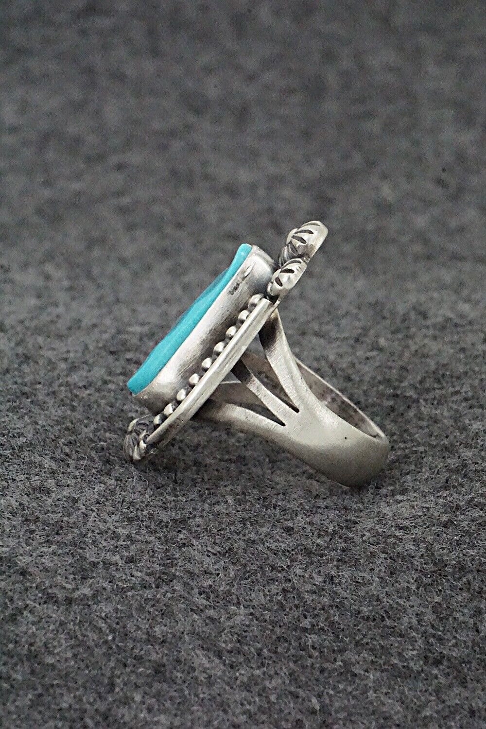 Turquoise & Sterling Silver Ring - Darrin Livingston - Size 7.25