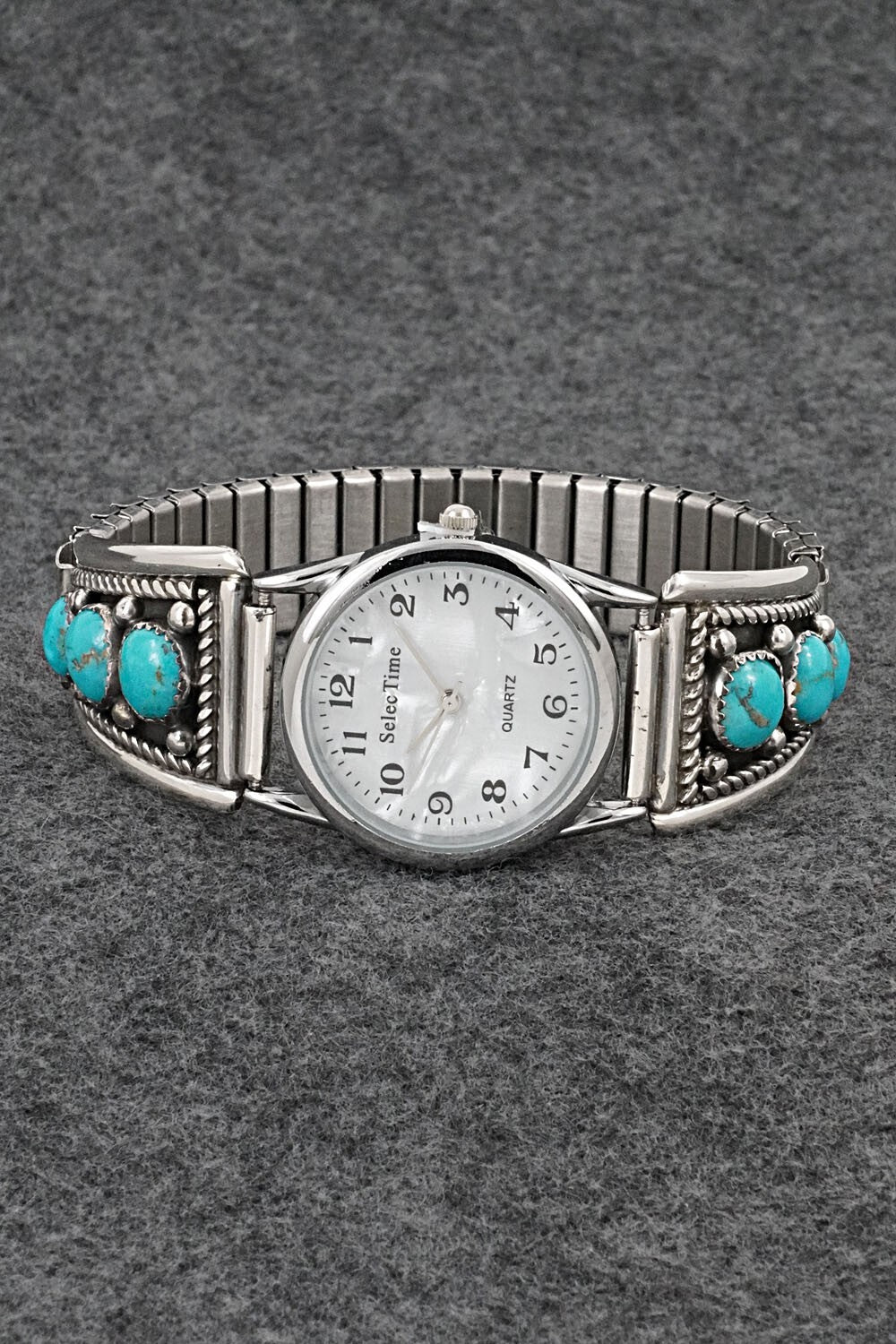 Turquoise & Sterling Silver Watch Bracelet - Paul Largo