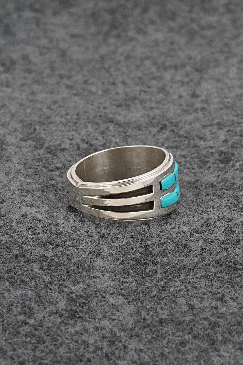 Turquoise & Sterling Silver Ring - Wilbert Muskett Jr. - Size 7.5
