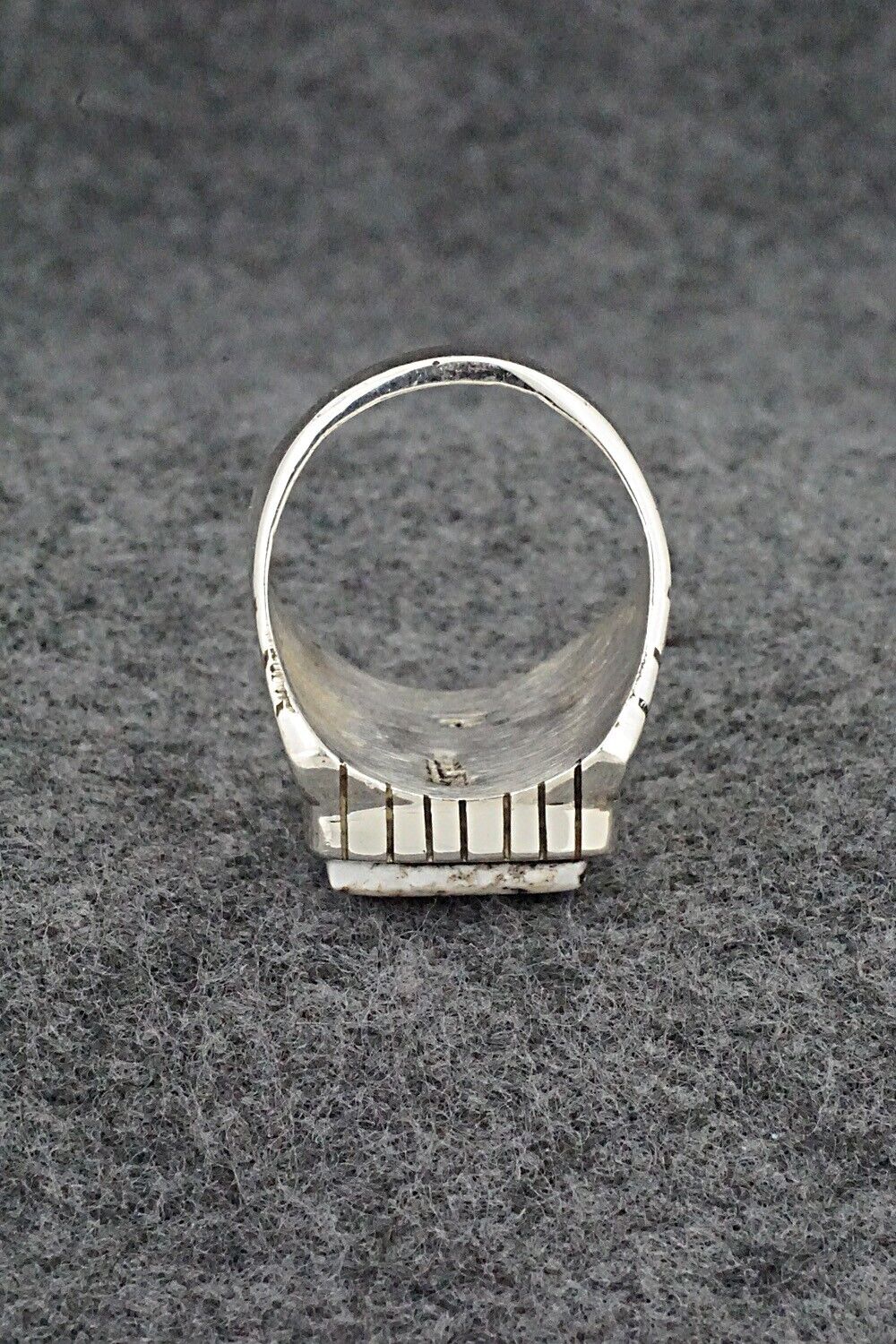 White Buffalo & Sterling Silver Ring - Trevor Jack - Size 9.5