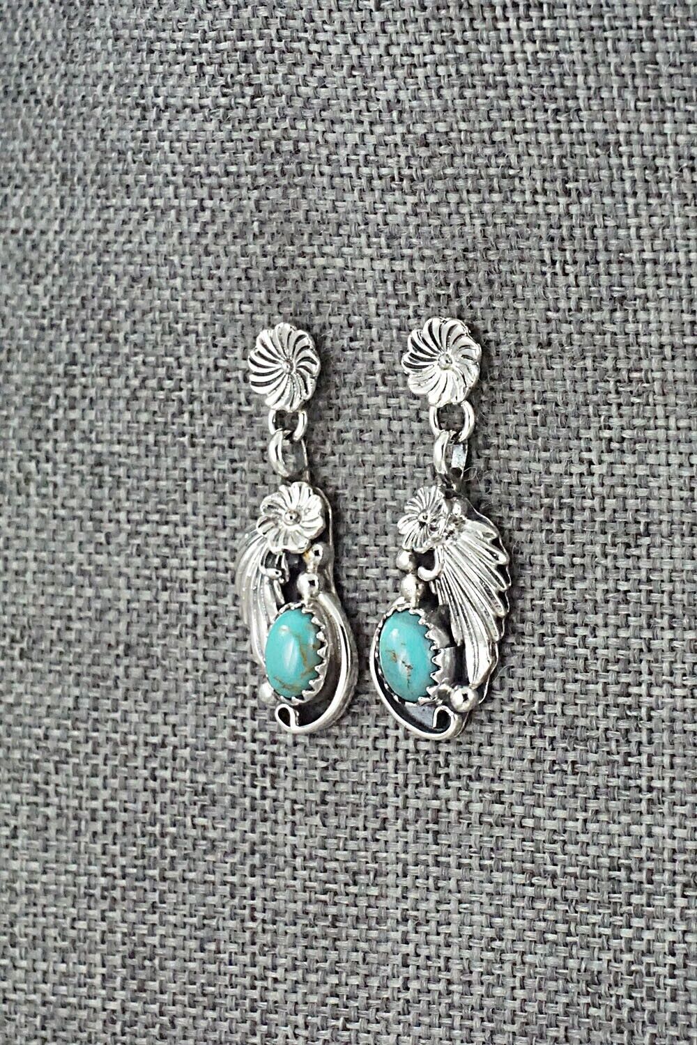 Turquoise & Sterling Silver Earrings - Verley Betone