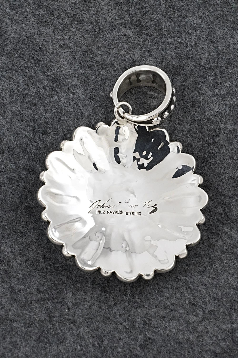 Turquoise and Sterling Silver Pendant - Jonathan Nez
