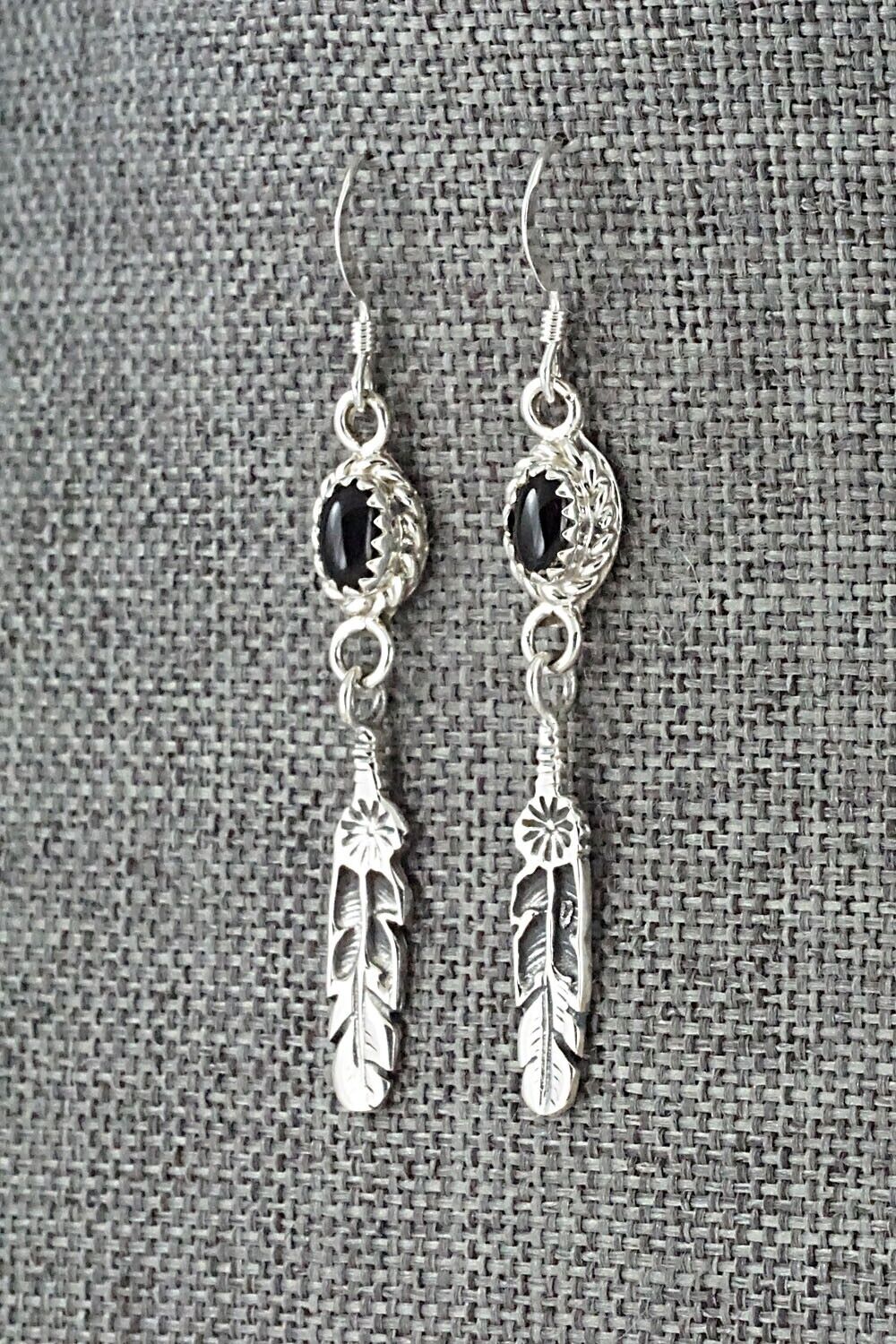 Onyx & Sterling Silver Earrings - Letricia Largo