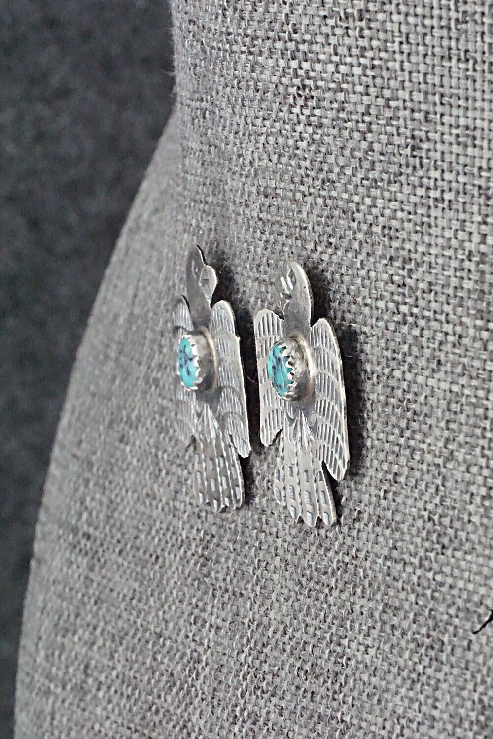 Turquoise & Sterling Silver Earrings - Gabrielle Yazzie