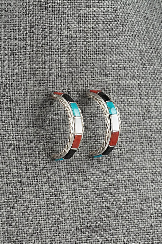 Multi-Stone & Sterling Silver Earrings - Malcolm Chavez