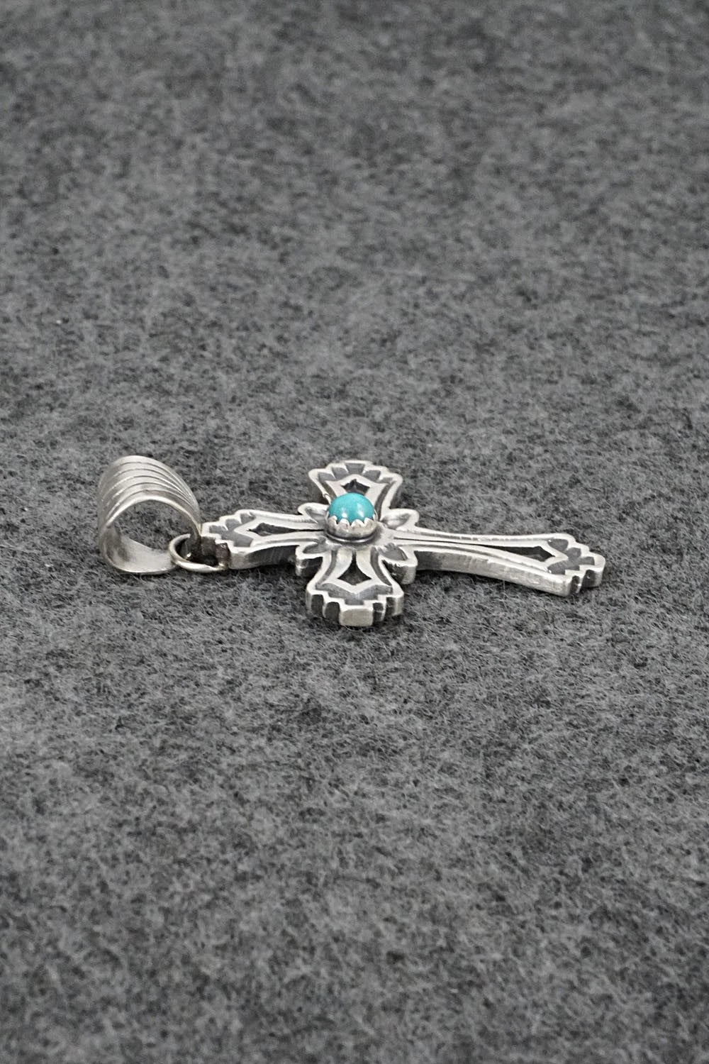 Turquoise & Sterling Silver Pendant - Robertson Martinez