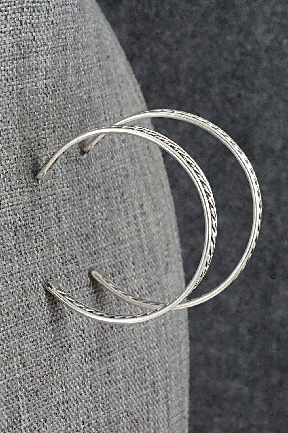 Sterling Silver Hoop Earrings - Elaine Tahe