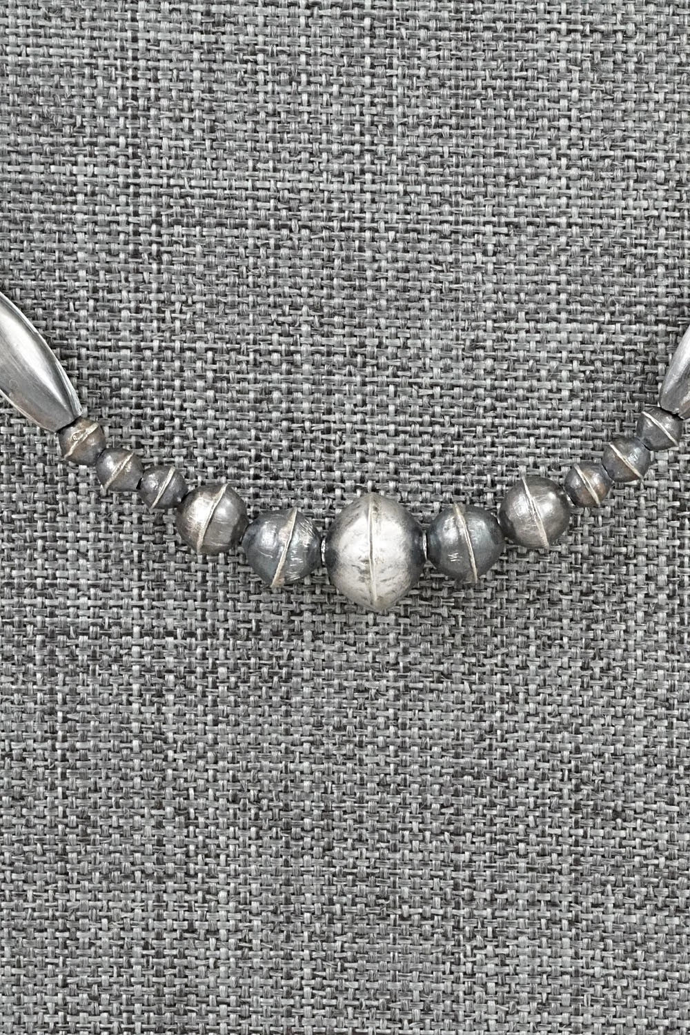 Sterling Silver Navajo Pearl Necklace 26" - Vintage
