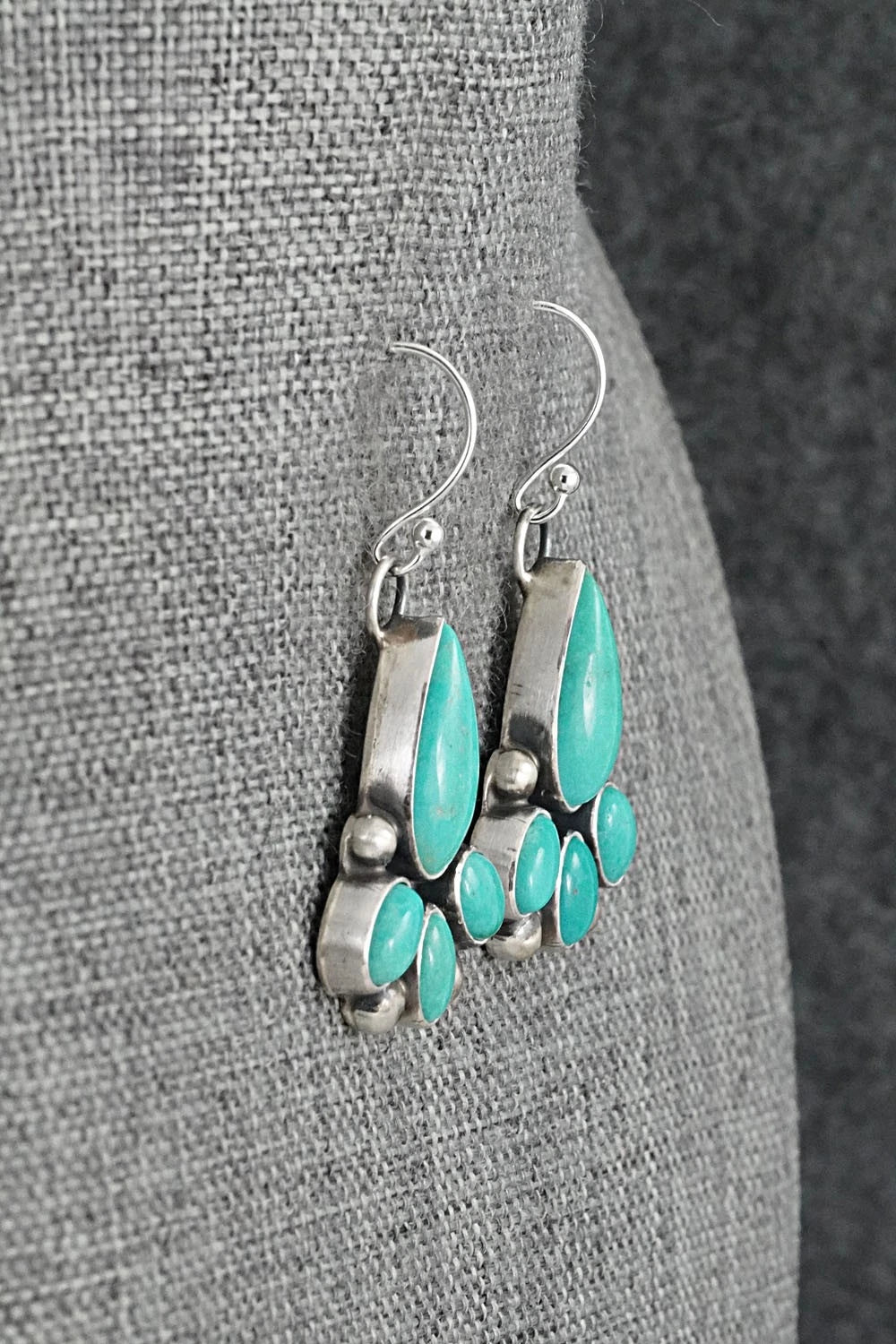 Turquoise & Sterling Silver Earrings - Kathleen Livingston