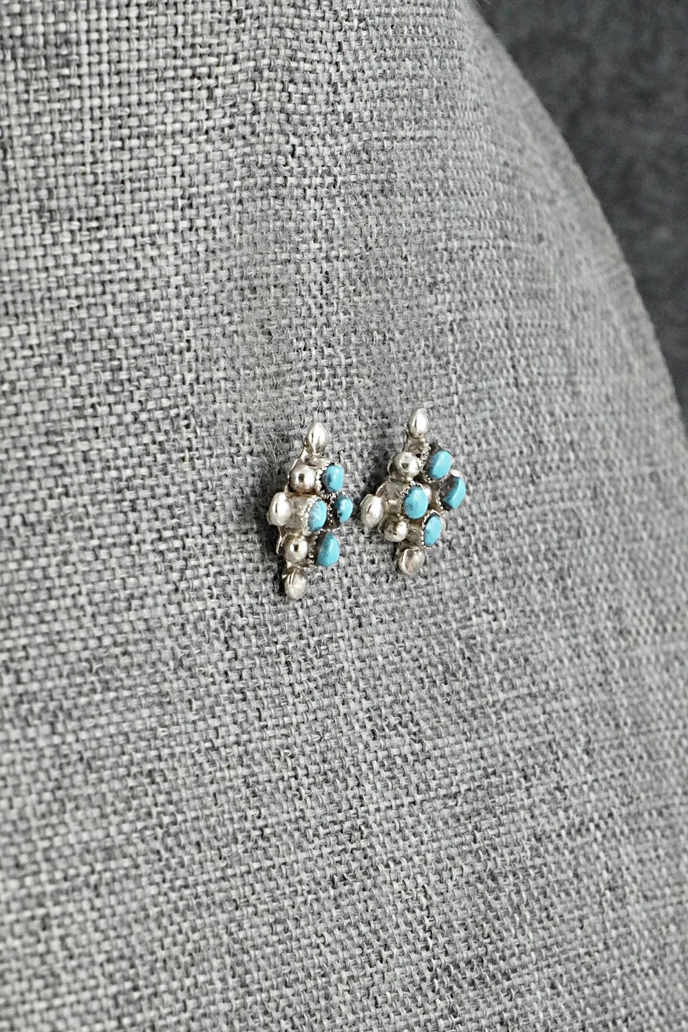 Turquoise & Sterling Silver Earrings - Calvert Lamy